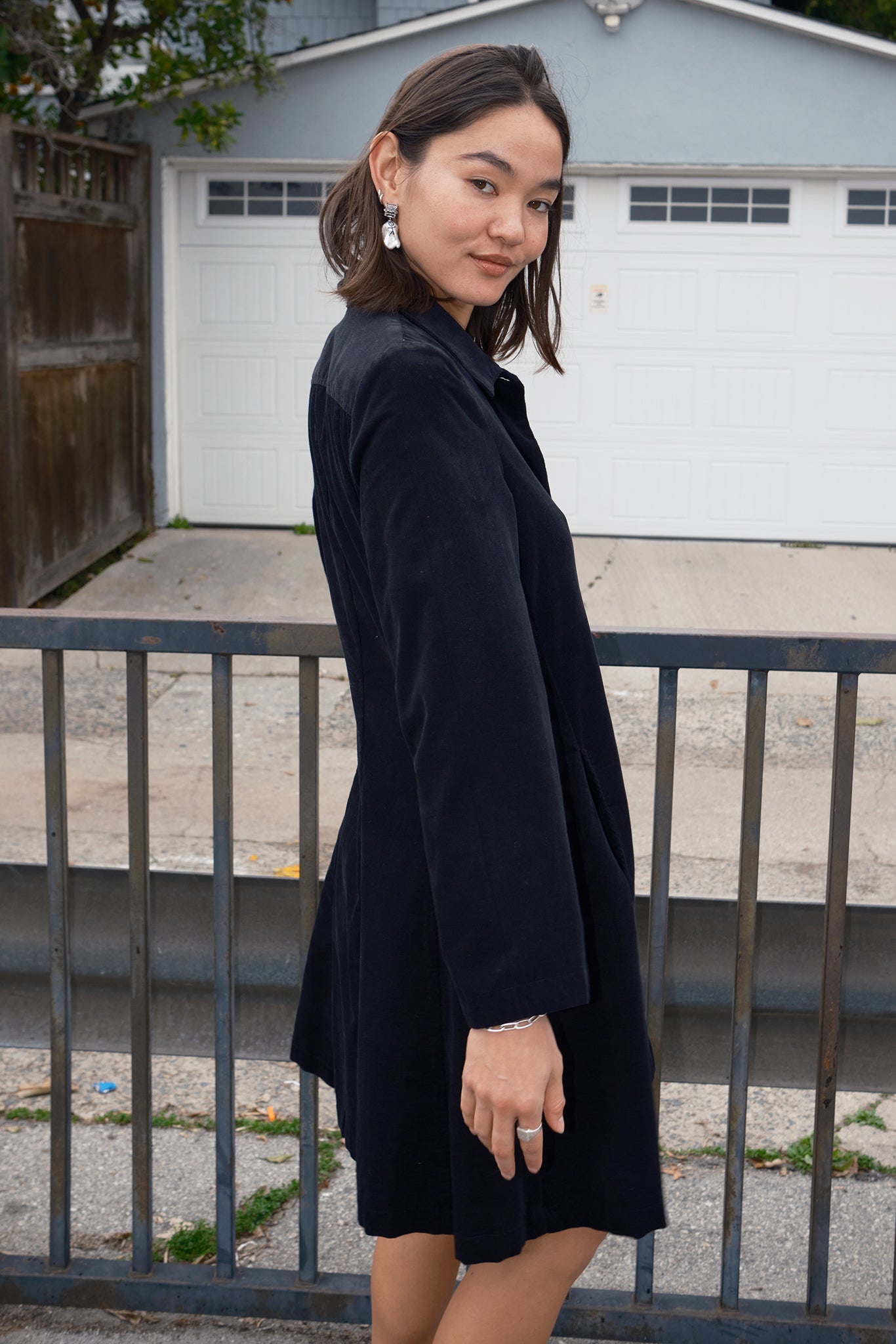 Kaede Corduroy Coat Dress