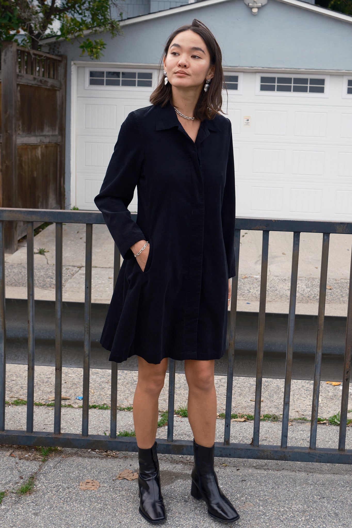 Kaede Corduroy Coat Dress