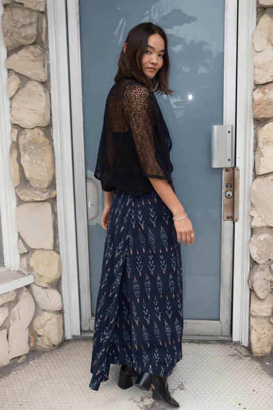 Felix Ikat Maxi Wrap Skirt