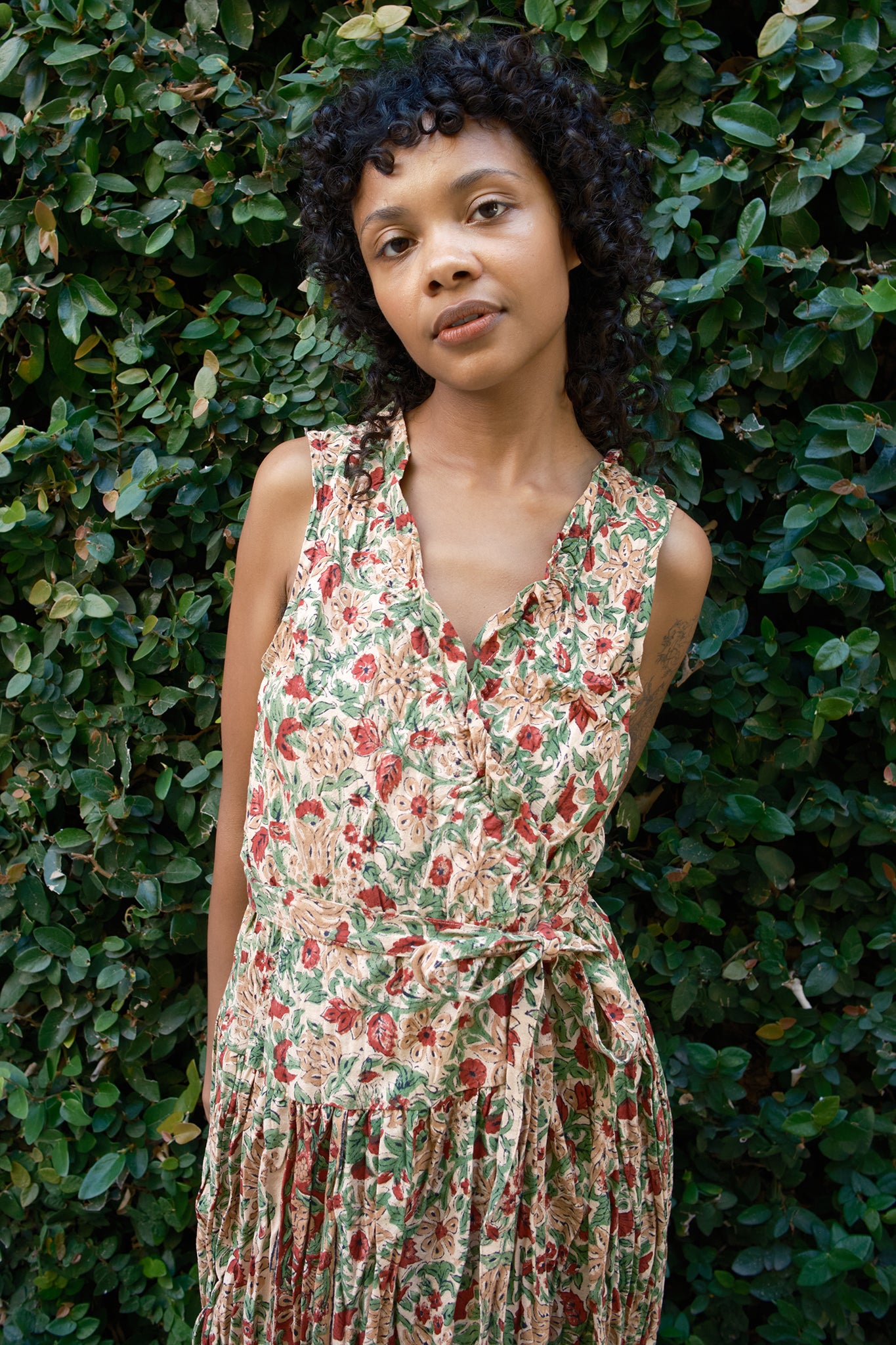 Flora Wrap Midi Pleated