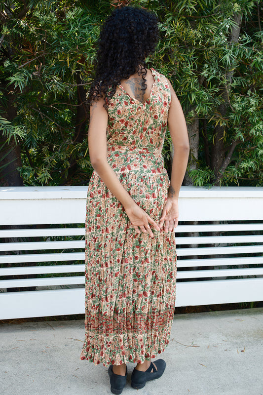 Flora Wrap Midi Pleated