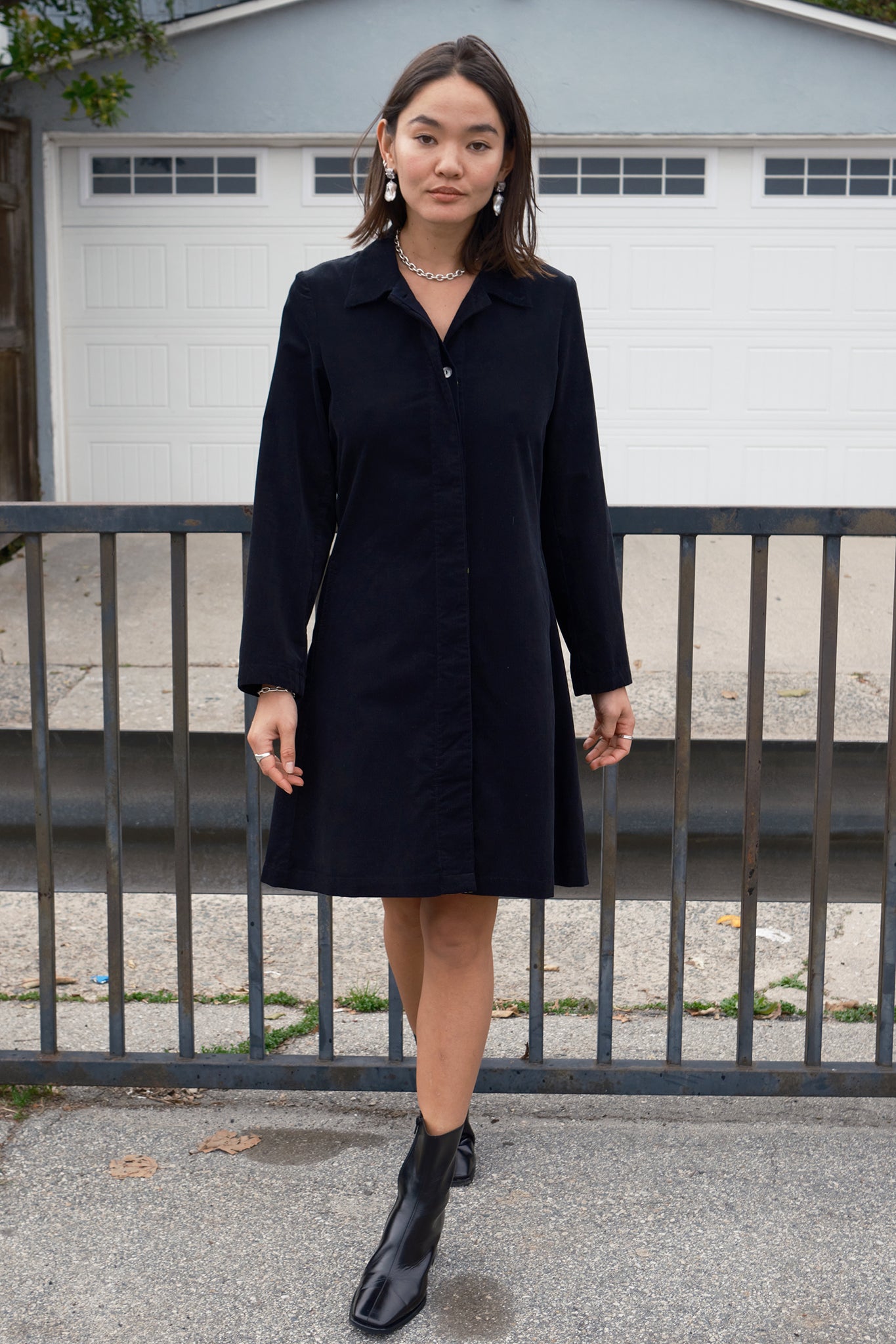 Kaede Corduroy Coat Dress