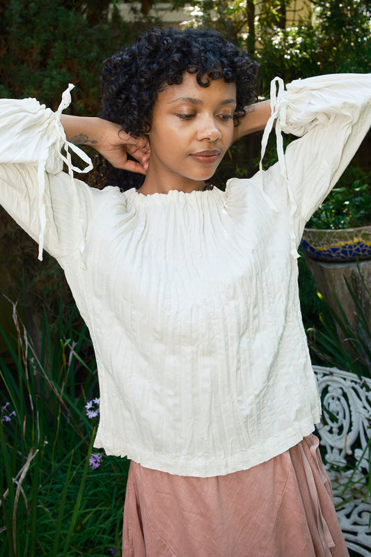 Nettle Silk Pleat Blouse