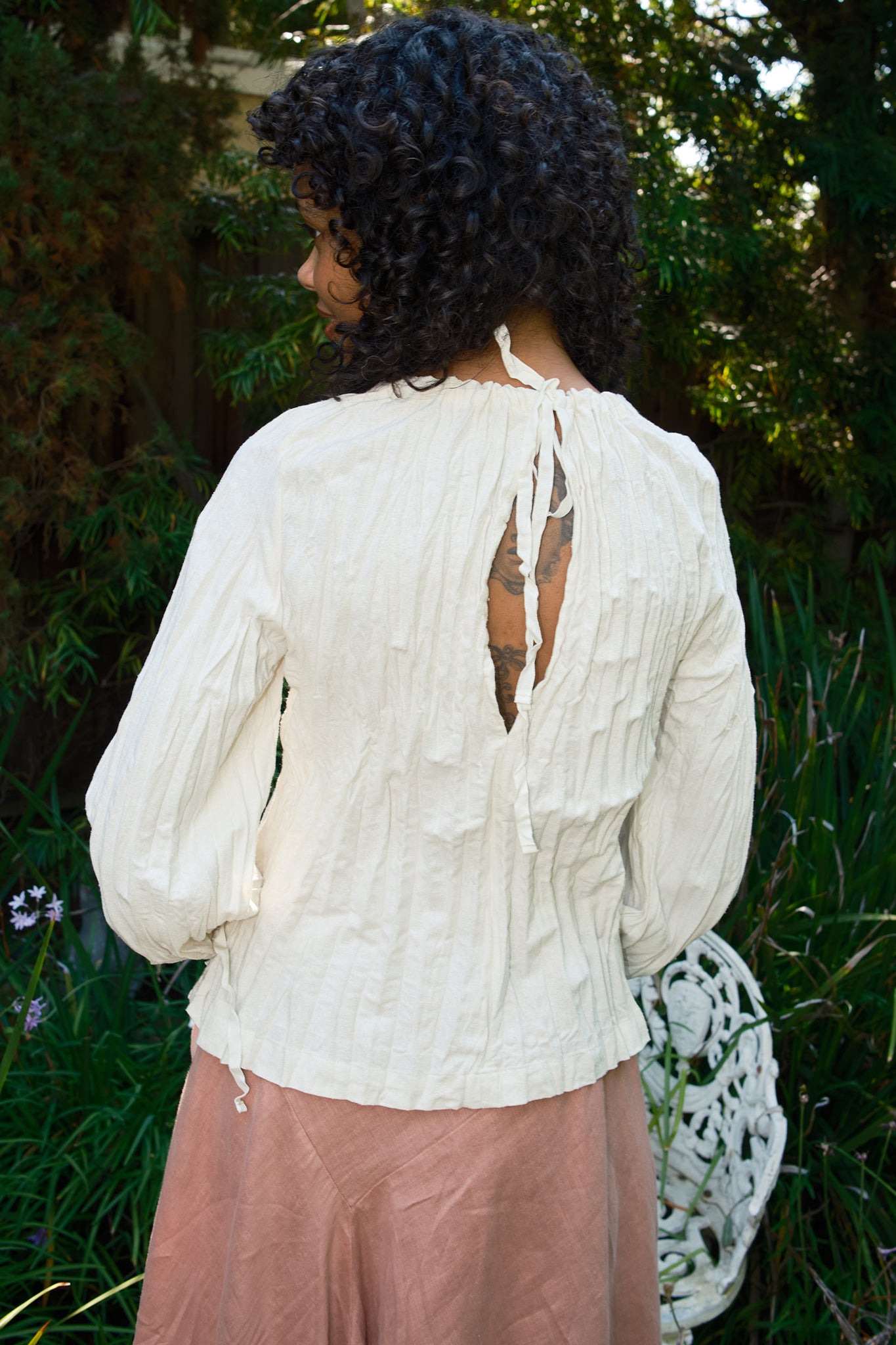 Nettle Silk Pleat Blouse