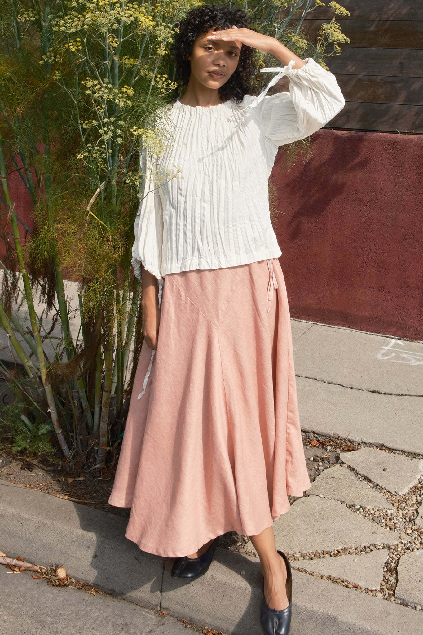 Nettle Silk Pleat Blouse