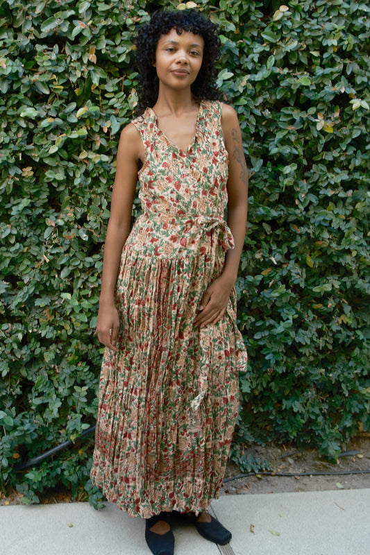 Flora Wrap Midi Pleated